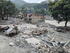 House wiped out at Nuwakot