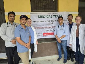 Nawaraj Bhandari and the medical volunteers